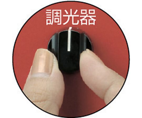 調光器付投光器　500W 点灯した状態で正面から見た投光器