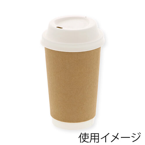紙コップ ドリンキングフタ 90口径対応 白 50個 飲み口の切り欠きが中央に見える白いフタが複数枚重なっている状態