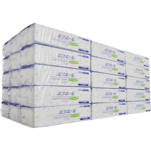 ｴﾘｴｰﾙ ﾍﾟｰﾊﾟｰﾀｵﾙ ｽﾏｰﾄﾀｲﾌﾟ ｼﾝｸﾞﾙ 小判 200枚/ﾊﾟｯｸ 1ｾｯﾄ(42ﾊﾟｯｸ)画像