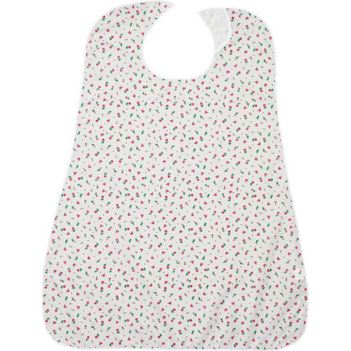 ＬＯｒ食事用エプロン　花柄ピンク画像