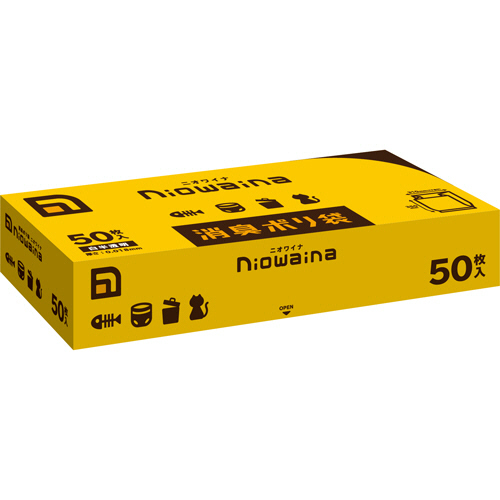 ﾆｵﾜｲﾅ消臭袋 白半透明 大 0.018mm 1箱(50枚)画像