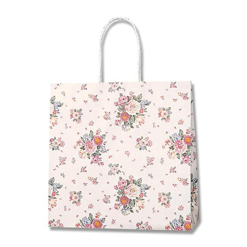 手提げ紙袋（ローズブーケ・口折丸紐・幅320×マチ115×高さ320mm）画像