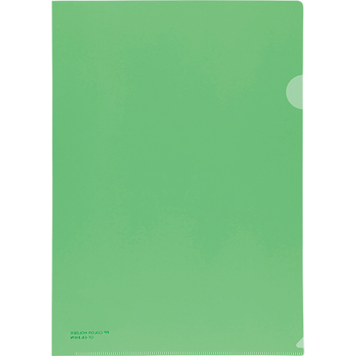 PPｶﾗｰﾎﾙﾀﾞｰ A4 厚さ0.2mm ﾗｲﾄｸﾞﾘｰﾝ 1ｾｯﾄ(5枚)画像