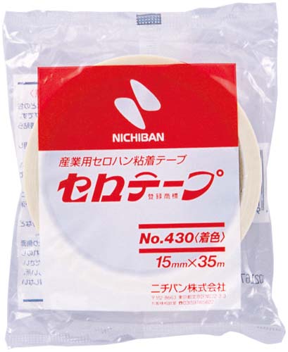 着色セロテープ　白　１５ｍｍ×３５ｍ　１０巻画像