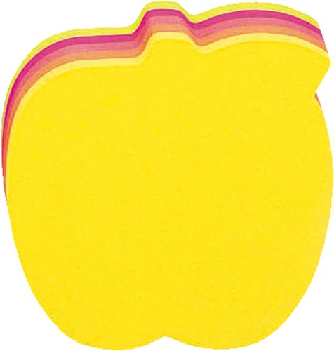 ポストイット蛍光色　アップル形　５色２２５枚画像