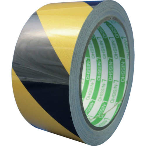 再帰反射ﾃｰﾌﾟ 200mm×10m ｲｴﾛｰ/ﾌﾞﾗｯｸ 1巻画像