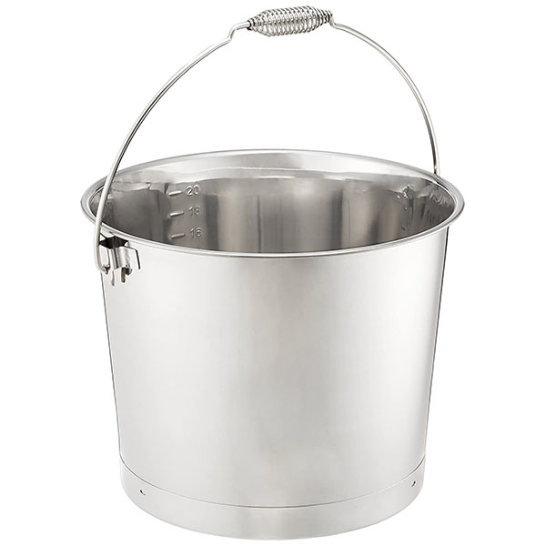 18-8プレスバケツ 20L(ワイヤーバネ取手) 大屋金属画像