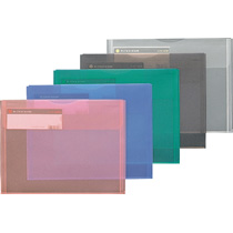 PPｶﾗｰﾎﾙﾀﾞｰ A4 厚さ0.2mm ﾏﾁ幅10mm 透明 ﾌﾀ付 1枚画像