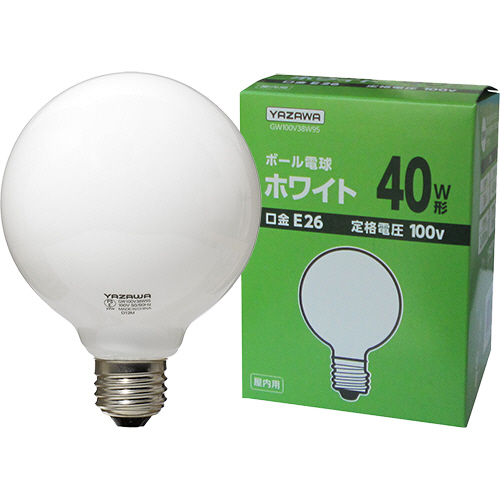 ﾎﾞｰﾙ電球 40W形 E26口金 ﾎﾜｲﾄ 1ｾｯﾄ(10個)画像