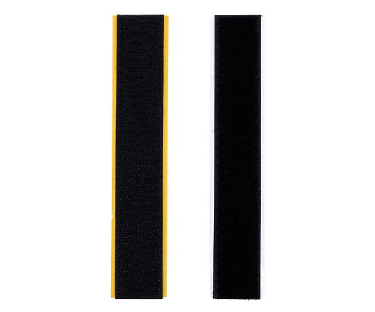 強力面ファスナー バリバリテープ 粘着付 25×150mm 黒 1セット（2組入）画像