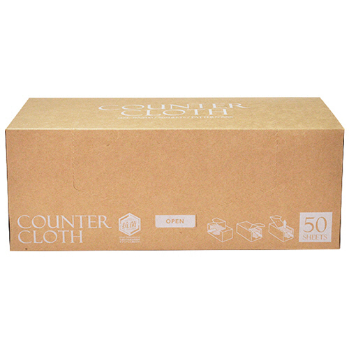 抗菌ｶｳﾝﾀｰｸﾛｽ厚手 BOXﾀｲﾌﾟ ﾍﾞｰｼﾞｭ 1箱(50枚)画像