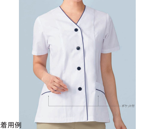 女子調理衣　半袖　白　S画像