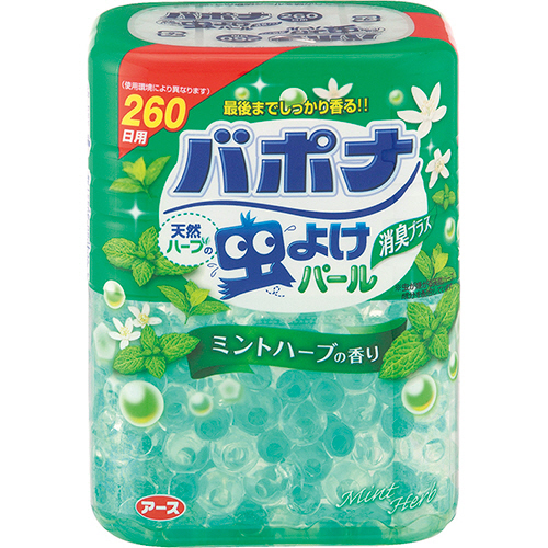 バポナ　天然ハーブの虫よけパール　260日用　ミントハーブ　1個画像