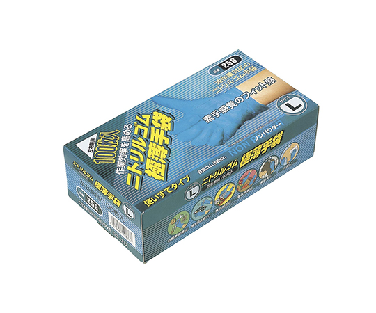 ニトリル極薄手袋 粉無し 100枚入 L画像