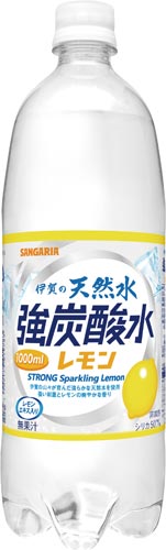 伊賀の天然水強炭酸水レモン　１０００ｍｌ　１２本画像