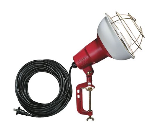 防雨型作業灯　リフレクターランプ300W　100V電線10m　バイス付画像