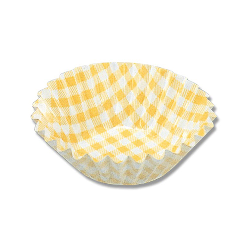 UACJ製箔 おかずケース 6号深口 黄色チェック 1本(250枚入)画像