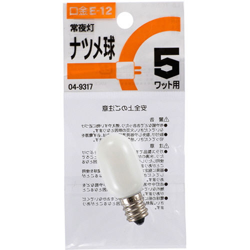 ﾅﾂﾒ球 E12 5W ﾎﾜｲﾄ 1ｾｯﾄ(10個)画像
