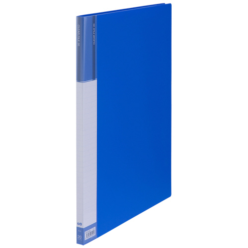 ｸﾘﾔｰﾌｧｲﾙ(台紙入) A3ﾀﾃ 20ﾎﾟｹｯﾄ 背幅15mm ﾌﾞﾙｰ 1ｾｯﾄ(5冊)画像