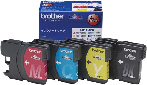 純正インク　ＬＣ１１－４ＰＫ　４色パック　２個画像