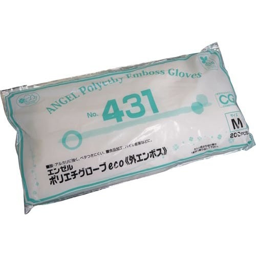 ポリエチグローブｅｃｏ外エンボスＭクリア×４０画像