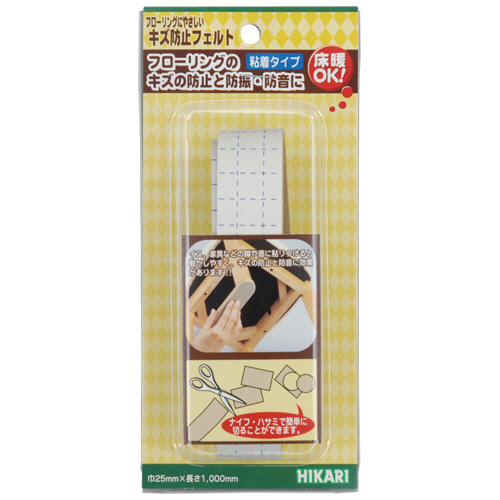 ｷｽﾞ防止ﾌｪﾙﾄ 25×1000mm ﾍﾞｰｼﾞｭ 1枚