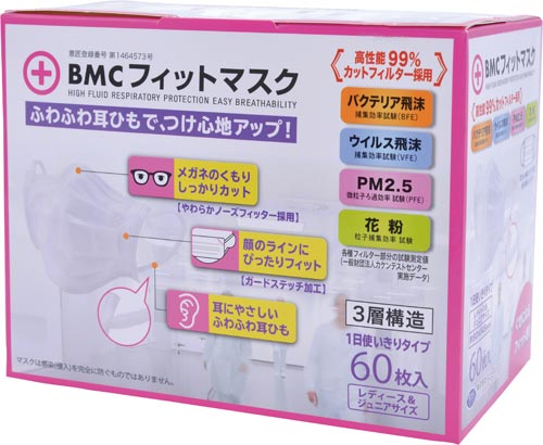 ＢＭＣフィットマスク　レディース＆ジュニア　×１０画像