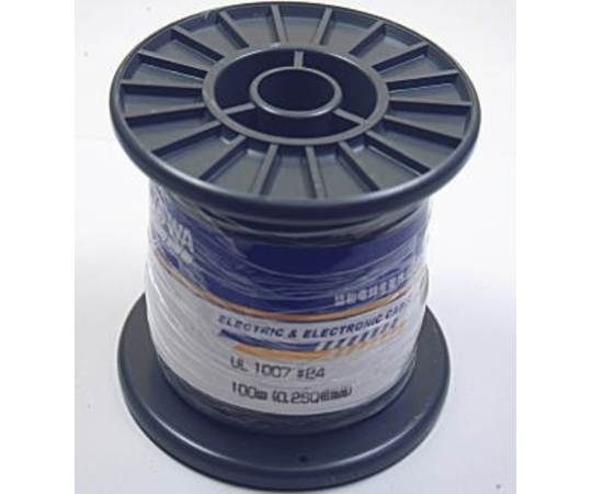 UL1007 耐熱ビニル絶縁電線 黒 100m巻 AWG24