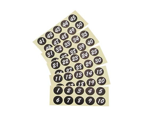連番シール ブラック 白文字 22402(51～100)画像