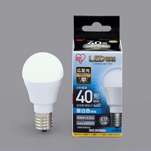 ＬＥＤ　Ｅ１７　広配光４０形　昼白色画像