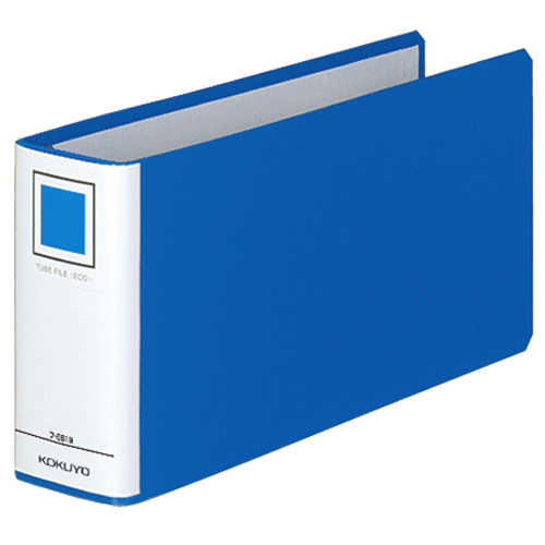 ﾁｭｰﾌﾞﾌｧｲﾙ(ｴｺ) 片開き B4 1/3ﾖｺ 500枚収容 50mmとじ 背幅65mm 青 1冊画像
