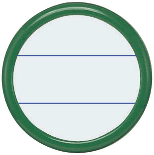 丸型名札　安全ピン・クリップ両用型　緑　１０個画像