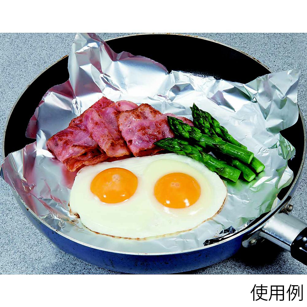 焼物専科ホイル 5m 60個入 パッケージが整然と並んでいる様子、透明なフィルムに包まれた個別包装が見える状態