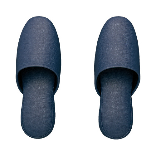 抗菌レザー調ビニールスリッパ　ネイビーＬ　４０足入画像