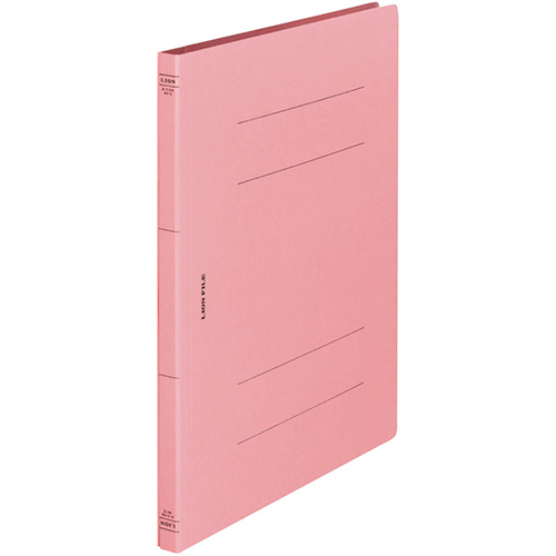 ﾌﾗｯﾄﾌｧｲﾙ(環境) 樹脂押え具 A4ﾀﾃ 150枚収容 背幅18mm ﾋﾟﾝｸ 1冊画像