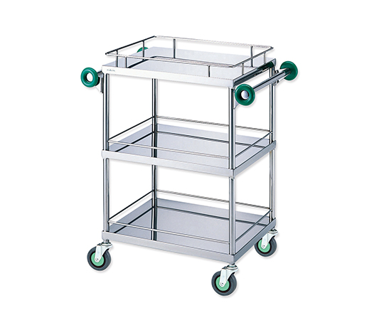 とっても静かな回診車(引出無し･抗菌ハンドル) (3段) 600(790)×450×900mm画像