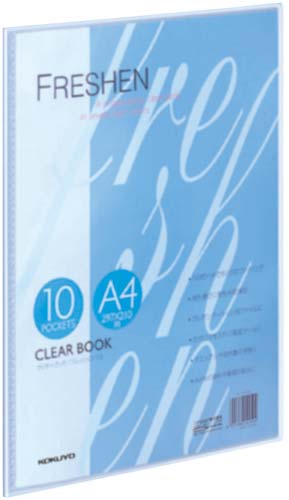 クリヤーＢフレッシェン固定式　Ａ４縦１０Ｐ青１０冊画像