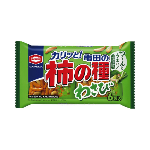 亀田の柿の種わさび　６袋詰×５画像