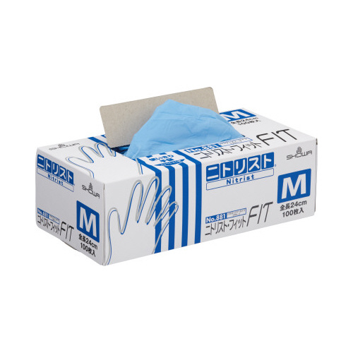 ニトリスト・フィット１００枚入　ブルー　Ｍ　１０箱画像