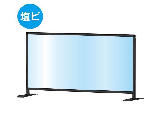 ブラックパーテーションスタンド　600×1100mm　ロウ　（塩ビ仕様）画像