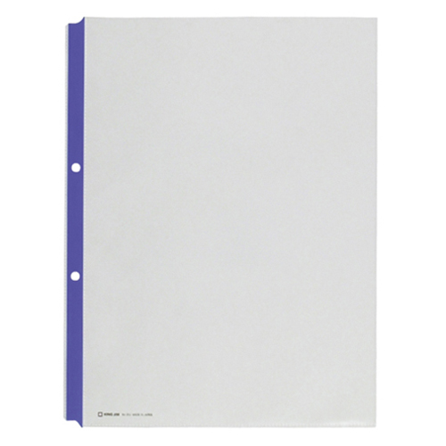 ｶﾗｰｶﾞｰﾄﾞﾎﾟｹｯﾄ A4ﾀﾃ 2穴 青 1ｾｯﾄ(100枚:10枚×10ﾊﾟｯｸ)画像