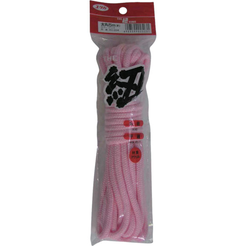 紐 ｻﾞ･紐 太丸紐 5m ﾋﾟﾝｸ 1個画像