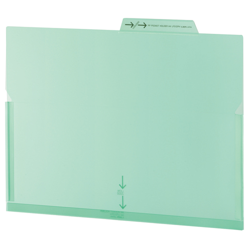 PPﾎﾟｹｯﾄﾎﾙﾀﾞｰ A4 ｸﾞﾘｰﾝ ﾏﾁ付 1ｾｯﾄ(5冊)画像