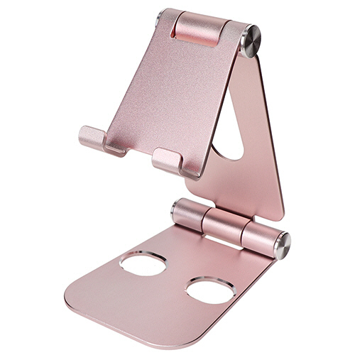 MOTTERU 角度調整できるｱﾙﾐｽﾀﾝﾄﾞ 13型対応 ﾋﾟﾝｸ 1個