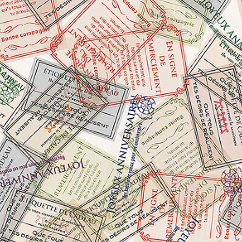 包装紙 半才 フレンチチケット画像