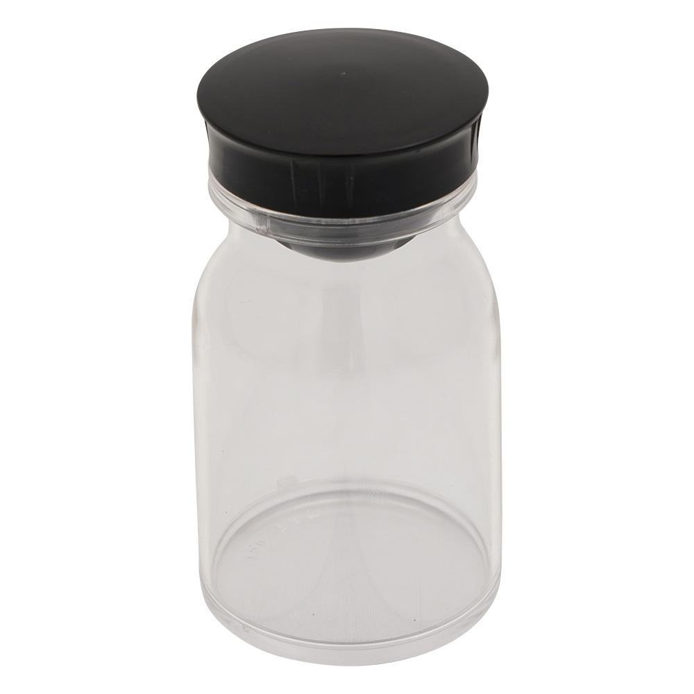 散薬瓶　150mL　透明　キャップ黒 1本