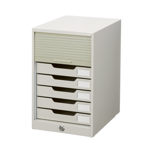 シャッターケース　引き出し７段　スチール引き出し画像