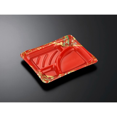 中央化学 弁当容器 CT はずみ K24-20C 巴LR-BK 本体画像