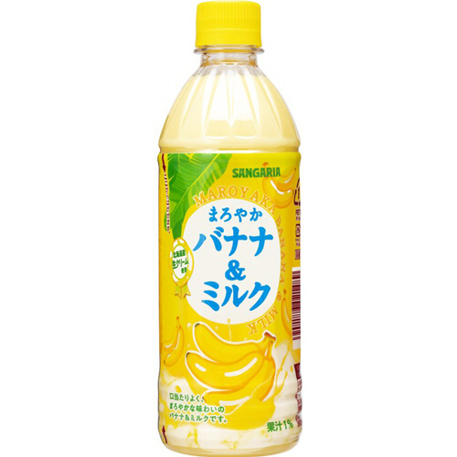 まろやかﾊﾞﾅﾅ&ﾐﾙｸ 500ml ﾍﾟｯﾄﾎﾞﾄﾙ 1ｹｰｽ(24本)画像