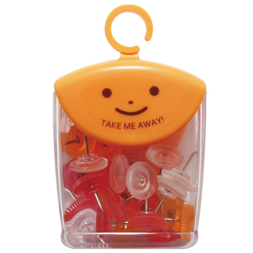 ﾂﾚﾃｯﾃ ｶﾗｰ画鋲 ｸﾘｱﾌﾙｰﾂｶﾗｰ3色ｱｿｰﾄ 1ｾｯﾄ(150本:30本×5ｹｰｽ)画像